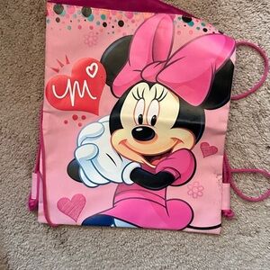 Disney Minnie Mouse Pink Drawstring Bag